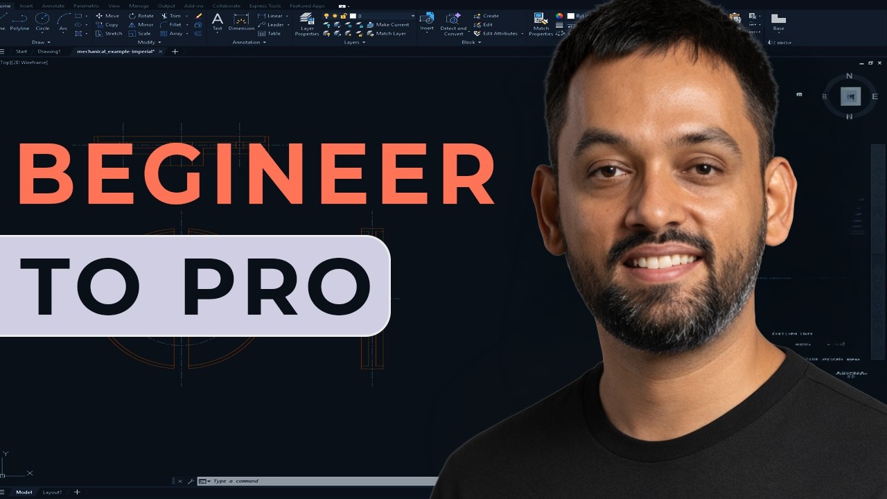 AutoCAD for mechanical engineers - Complete tutorial