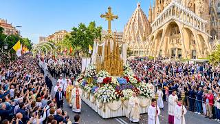 ⛪🇪🇸 Barselona, ​​Sagrada Família'nın Büyük Açılışını Kutluyor | Destansı Dini Ge