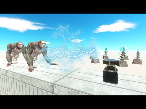 ROTATING ELECTRIC DISCHARGE VS EVERY UNIT ON STONE BRIDGE | ANIMAL REVOLT BATTLE SIMULATOR