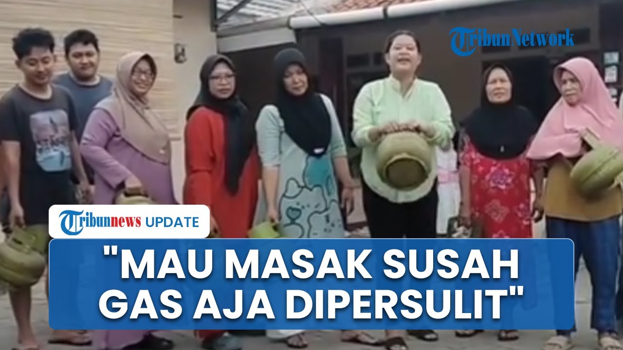 Sulit Dapat Gas Elpiji 3 Kg, Emak-emak di Tangerang Marah & Buang