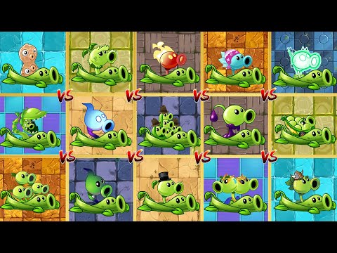 Pvz 2 Discovery - Every Peashooter & Pea Vine Combo Challenge - Which Combo Will Win ?