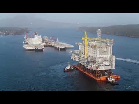 Pioneering Spirit installs the Johan Sverdrup living quarters topsides