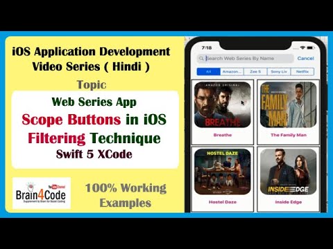 Search and Filter data in CollectionView with Search Bar and Scope Buttons in Swift 5 XCode | Hindi