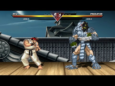 RYU vs PREDATOR - Highest Level Incredible Epic Fight!