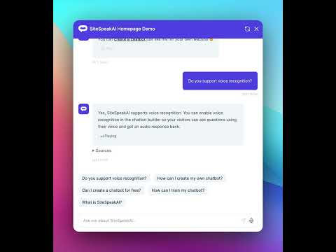 SiteSpeakAI with voice recognition enabled