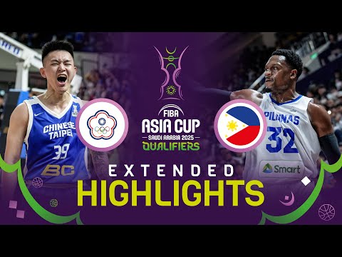Chinese Taipei v Philippines | Extended Highlights | FIBA Asia Cup 2025 Qualifiers