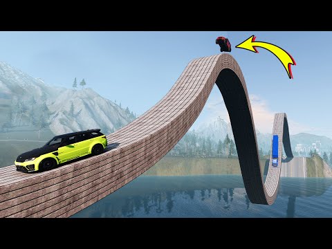 Cars vs Roller Coaster Bridge ▶️ BeamNG Drive