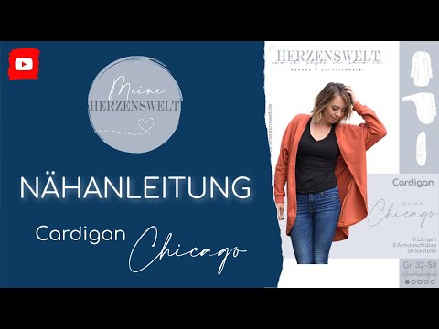 Nähanleitung Chicago #122 - Cardigan nähen Schnittmuster einfach für Anfänger - meine Herzenswelt
