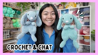 Crochet & Chat 🌷 Bunny Snugglers, Gameshows, Pattern Designing, & Yapping 🧶 Crochet With Me Vlog