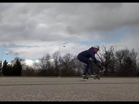 Trying to ride a surf skate backwards