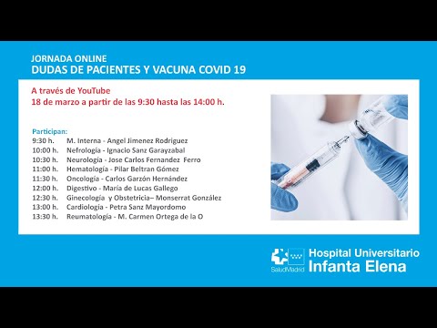 Dudas de pacientes y vacuna COVID-19 | Hospital Universitario Infanta Elena