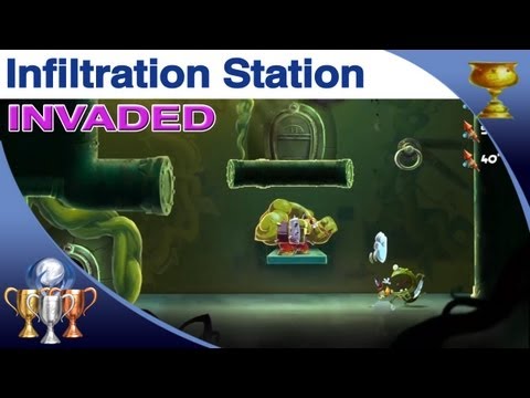 Rayman Legends - Infiltration Station - INVADED (Gold Cup) 20,000 Lums Under The Sea Invasion [PS4]
