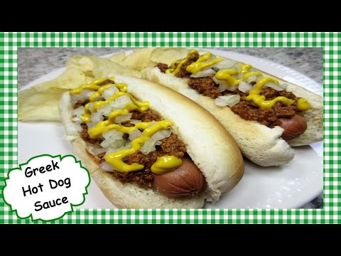 How to Make Greek Hot Dog Sauce ~ Hot Dog Topper Recipe Video