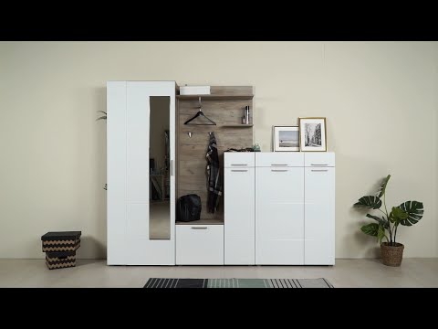 Миниатюра изображения товара Угловое окончание для шкафа Mobi Лайн 10.141 (дуб серый Craft K 002 PW/белый глянец ПВХ)