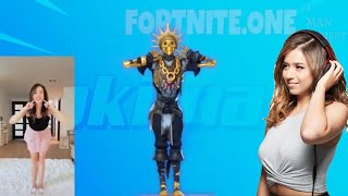 POKI DANCE WITH NEW & LEAKED SKINS (Fortnite Pokimane Emote)