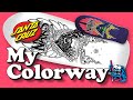 Painting a Santa Cruz Skateboard. My Colorway Natas Forbes 1989