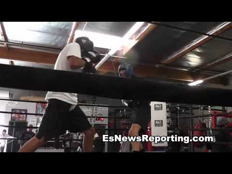sparring at the robert garcia boxing academy