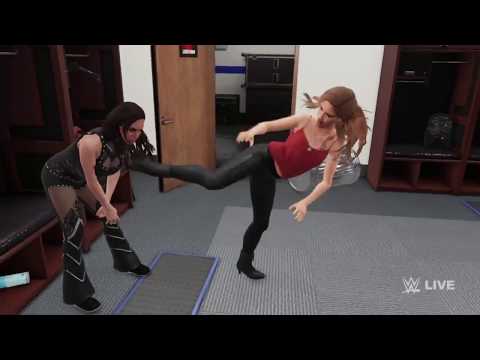 WWE 2K18 Buffy Summers Alt. VS Stephanie McMahon Backstage Brawl