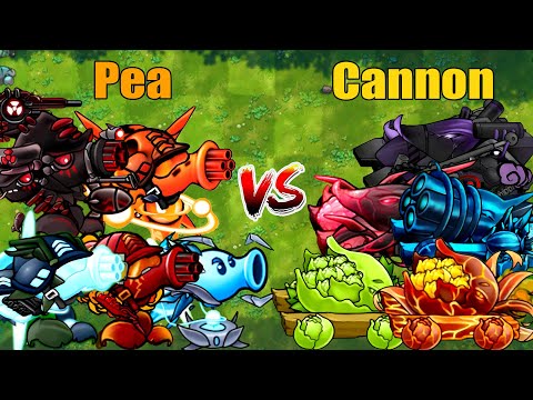 PVZ 1 Fusion 3.2 Challenge!! Team Pea VS Team Cannon VS 300 Zombie Random - Who Will Win?
