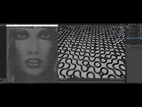 Truchet tiles. Created with Blender geometry nodes.