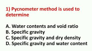 Geotechnical engineering MCQ, Part-1
