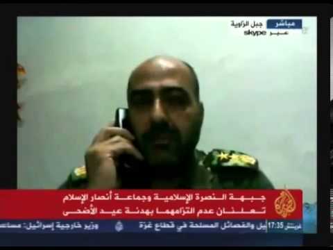 مقابلة تلفزيونية مع  العقيد عرفات الحمود قائد أركان كتائب شهداء سوريا يتحدث فيها عن الهدنة المبرمة