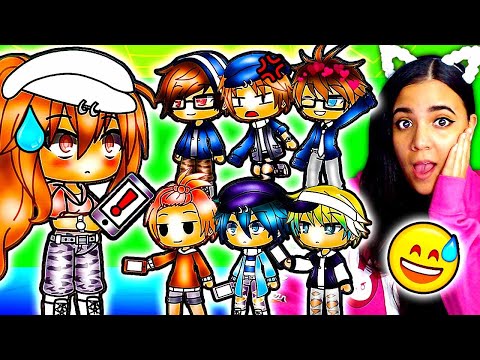 Got Added in a Random Group Chat with 6 Boys?! Funny Gacha Life Mini Movie Reaction ft Voice Actors!