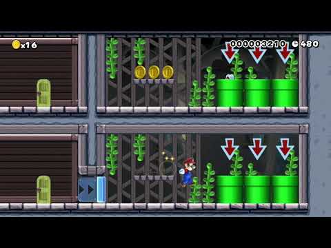 不思議な屋敷　Mysterious haunted house by そべ 🍄 Super Mario Maker #ahx 😶 No Commentary