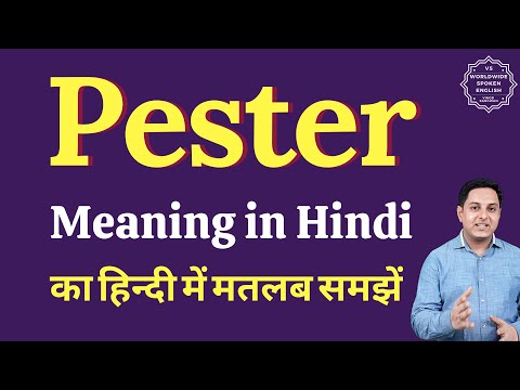 Pester meaning in Hindi | Pester ka kya matlab hota hai | Spoken English Class