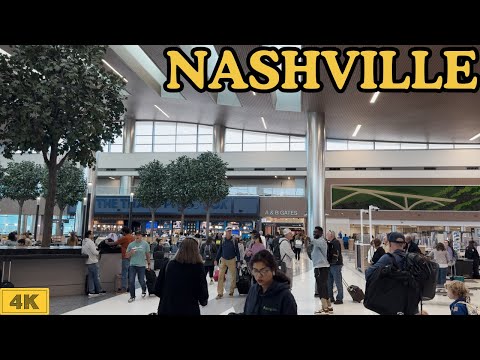 Airport Walking Tour: What Nashville BNA Really Sounds Like 4K 60fps ASMR  | Nov 7, 2025