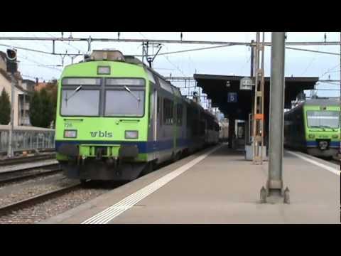 BLS RBDe 565 "726" abfahrt von Thun (mit alte Ampeln) [2010]