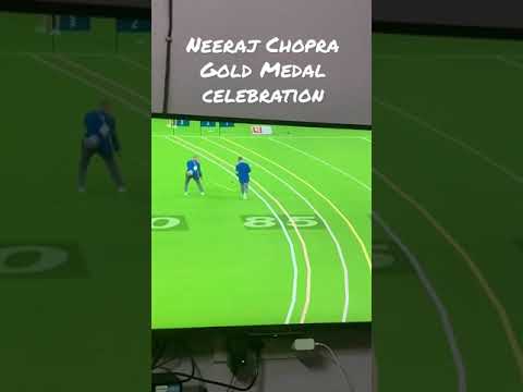 Neeraj Chopra Gold medal celebration #olympics #tokyo2020 #gold #india