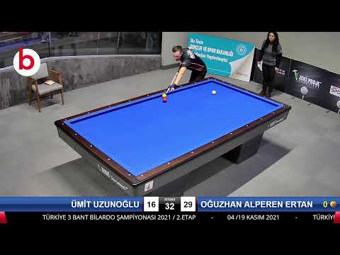 ÜMİT UZUNOĞLU & OĞUZHAN ALPEREN ERTAN Bilardo Maçı - 2021 TÜRKİYE ŞAMPİYONASI 2.ETAP-4.TUR