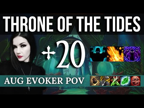 Augvoker Gameplay: +20 Throne of the Tides, Fortified Volcanic Spiteful (3 pugs) M+ Dragonflight S3
