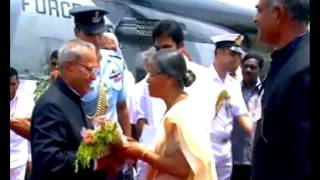 preview picture of video 'Warm reception for President Pranab Mukherjee in Alappuzha'