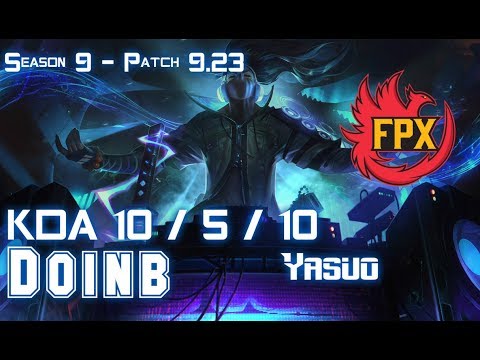 FPX Doinb YASUO vs LISSANDRA Mid - Patch 9.23 KR Ranked