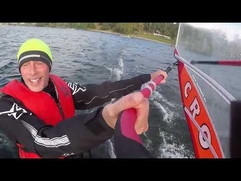 Testing my new Inflatable windsurf board, STX 250