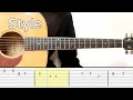 Taylor Swift - Style (Easy Guitar Tutorial Tabs)
