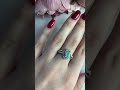 Silver ring with emerald 0.737ct