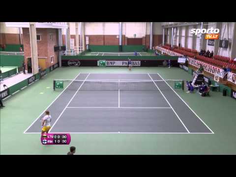 SportoTV.lt: FedCup vienetai: A.Paražinskaitė - Emma Laine 2014-04-16