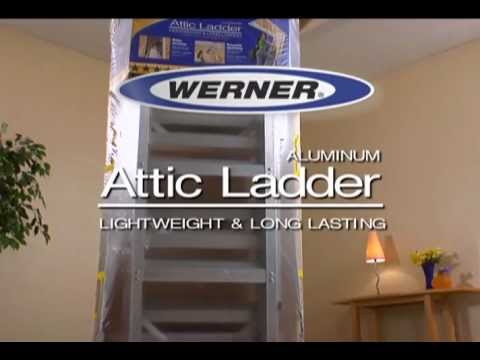 Werner Aluminum Attic Ladder - Lightweight