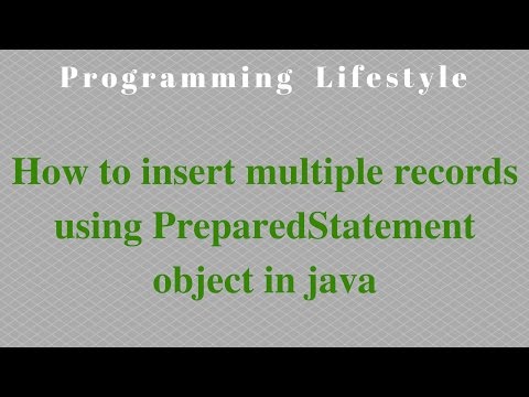 Java How To Insert Multiple Records Using Preparedstatement Object In Java