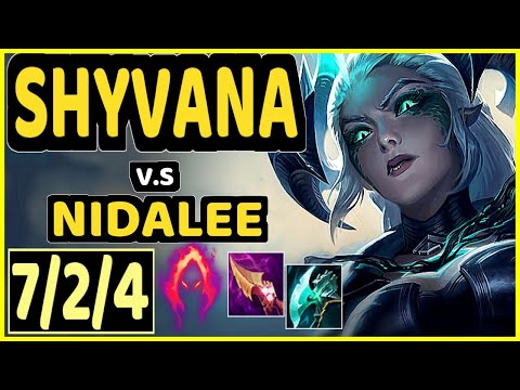 AGURIN (SHYVANA) vs NIDALEE - 7/2/4 KDA JUNGLE CHALLENGER GAMEPLAY - EUW