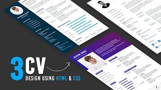 3 Resume Website | CV in Html CSS