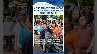 Detik-detik Agus Buntung Melotot Tatap Tajam Warga, Diteriaki Umpatan saat Rekonstruksi Pelecehan