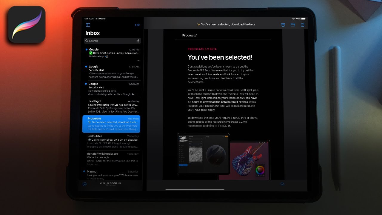 Procreate 5 2 Beta Email & Setup! NEWB
