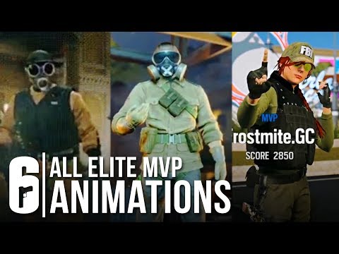 Rainbow Six Siege - ALL ELITE SKINS MVP ANIMATION + ASH, THATCHER, FUZE (All Leaked Victory Pose)