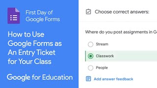 How to Use Google Forms as an Entry Ticket for Your Class