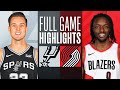 SPURS at TRAIL BLAZERS | FULL GAME HIGHLIGHTS | December 29, 2023