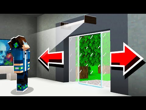 How to Build a SLIDING GLASS DOOR with MOTION SENSOR in Minecraft! (NO MODS!)